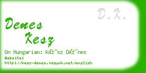 denes kesz business card